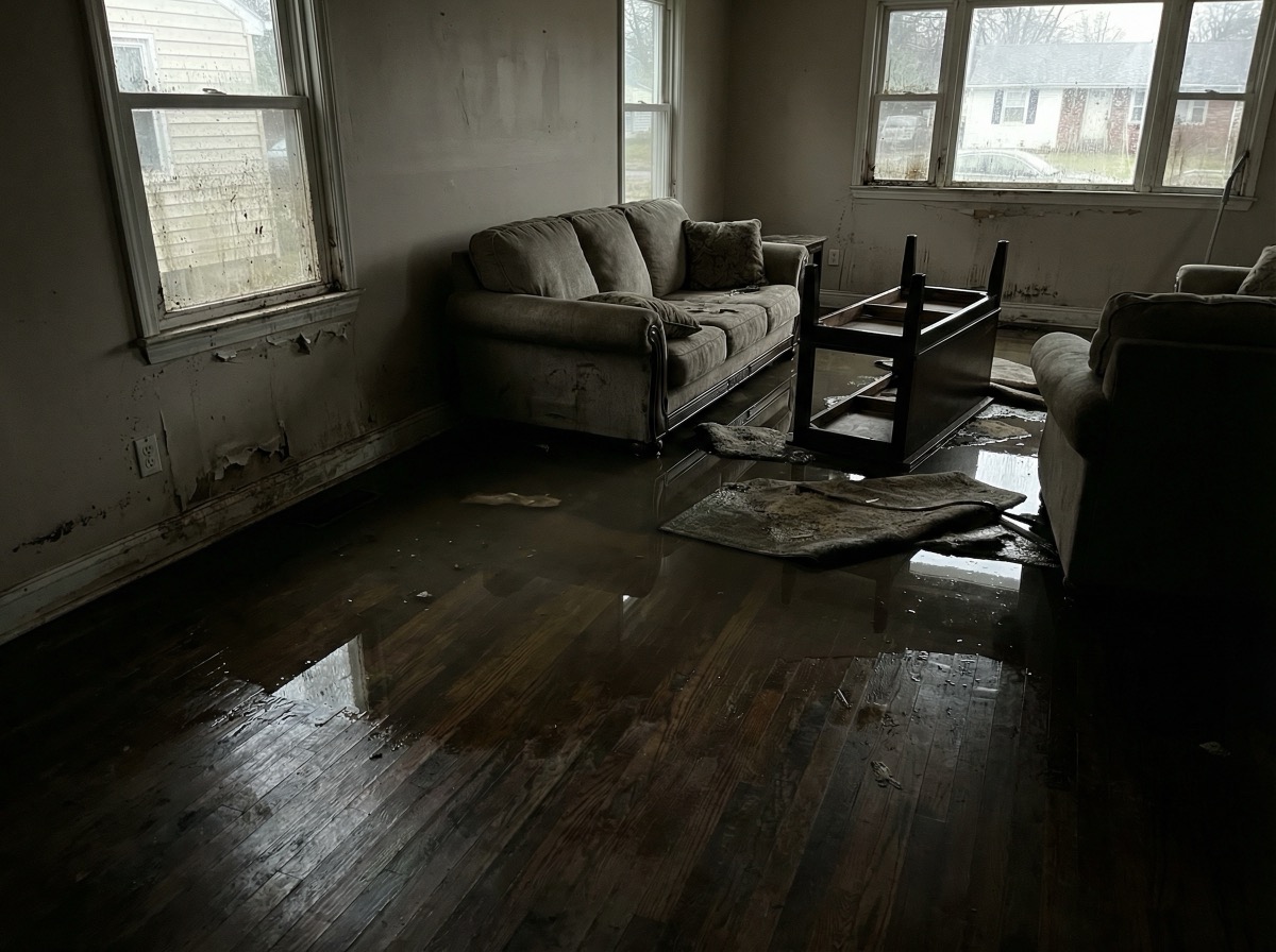 Water damage before restoration in Grand Haven, MI
