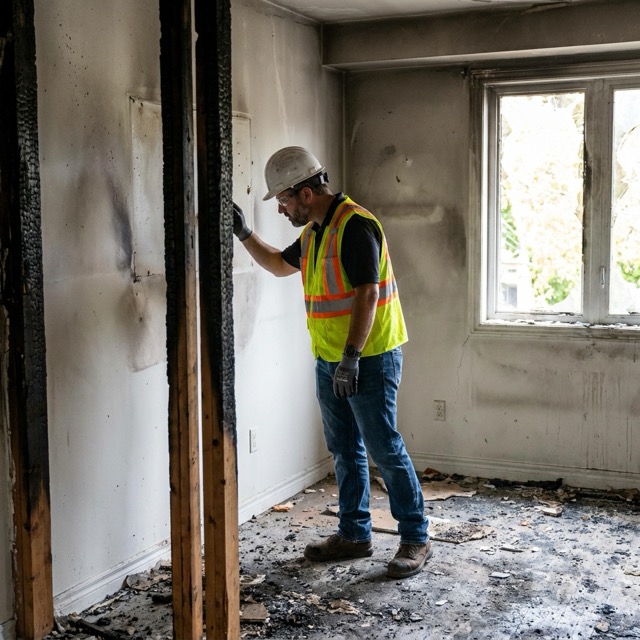 fire damage restoration Oklahoma - structural assessment after house fire